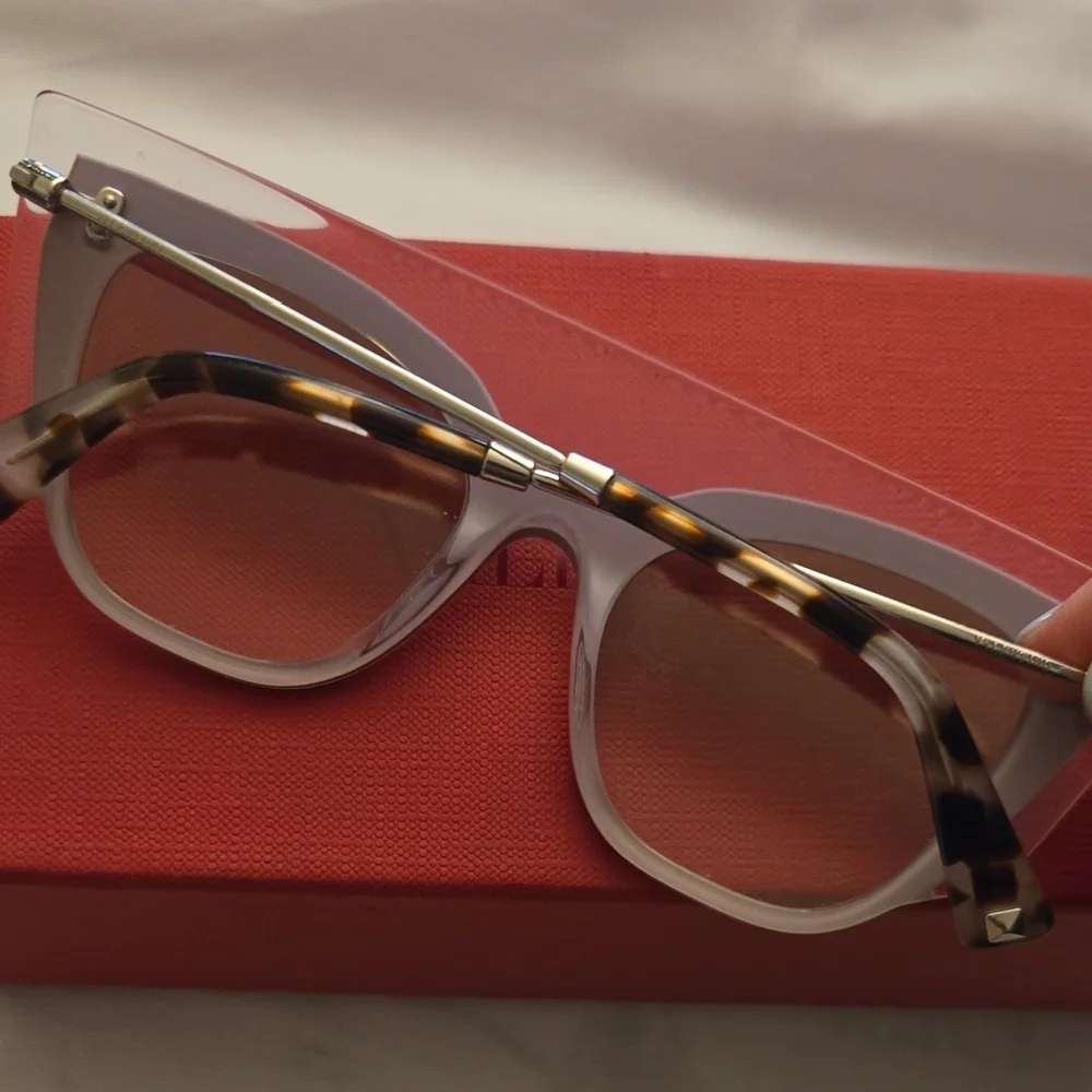 Valentino Blush Cat-Eye Glasses